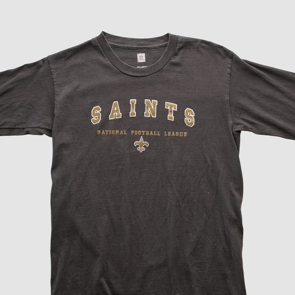 New Orleans Saints NFL 2000s Long Sleeve T-shirt - Charcoal Vintage sale