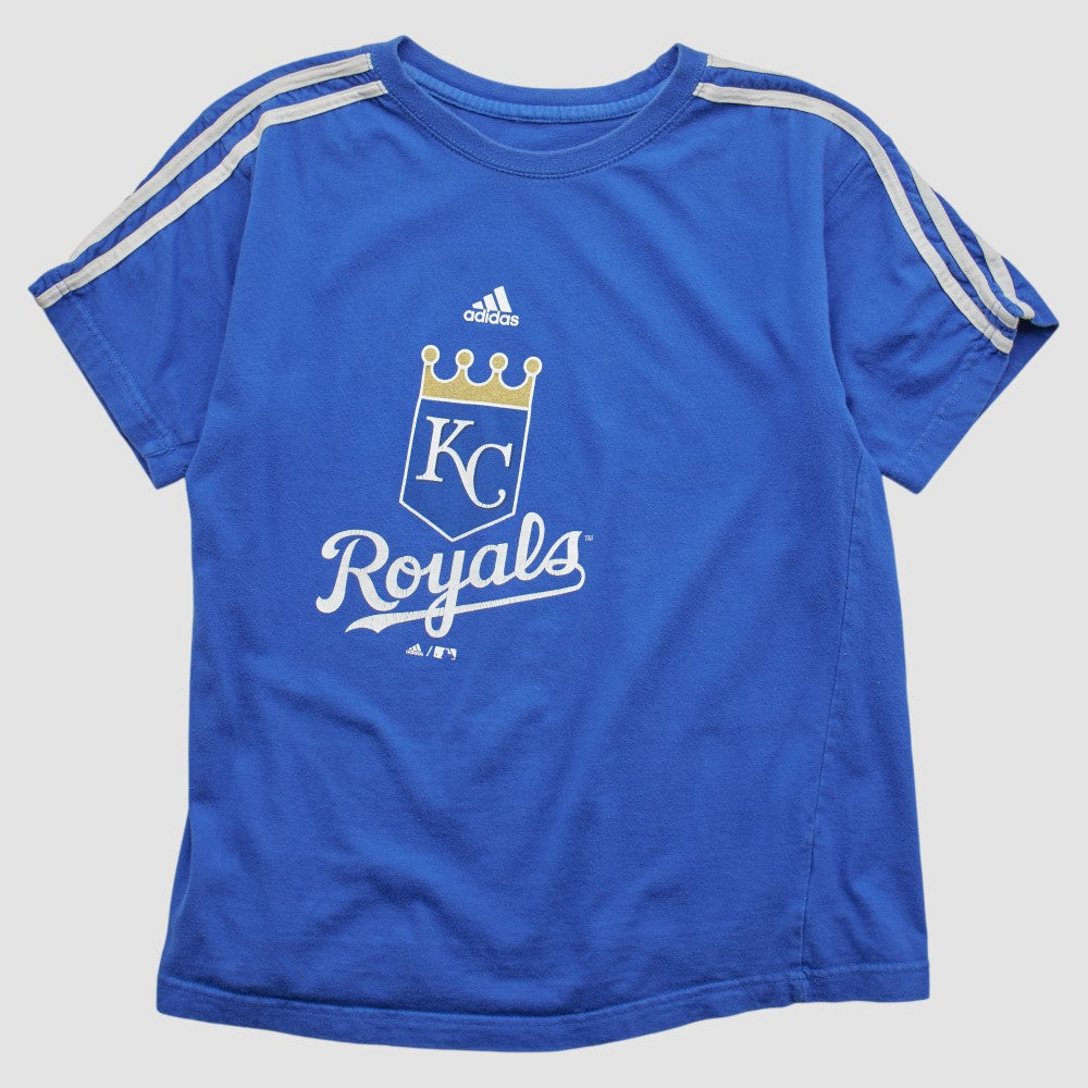 Kansas City Royals Adidas 2000s T-shirt - Blue Vintage