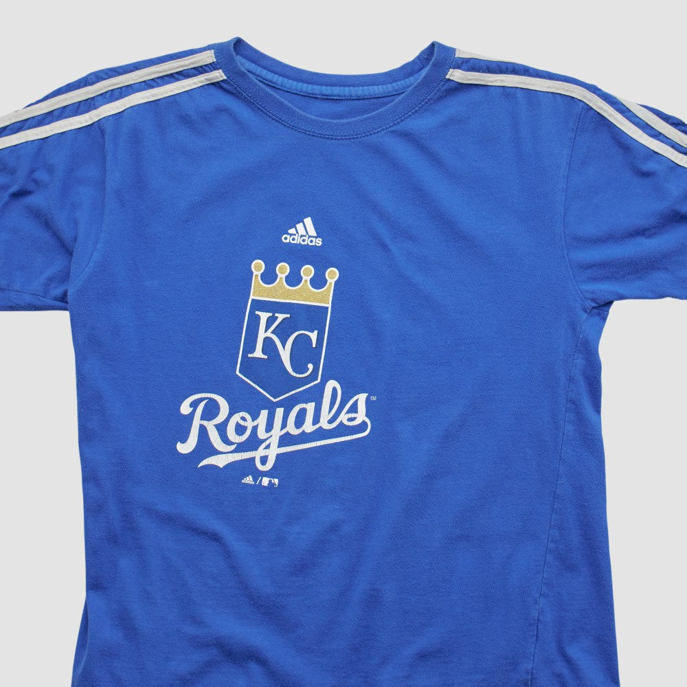 Kansas City Royals Adidas 2000s T-shirt - Blue Vintage