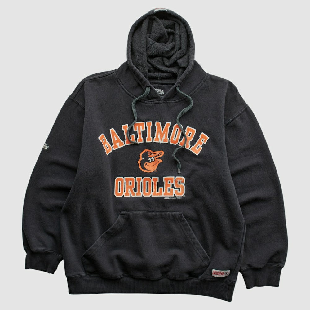 Baltimore Orioles Stitches 2015 Hooded Pullover Sweatshirt - Black Vintage