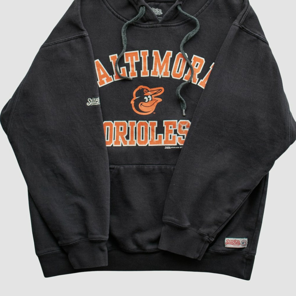 Baltimore Orioles Stitches 2015 Hooded Pullover Sweatshirt - Black Vintage