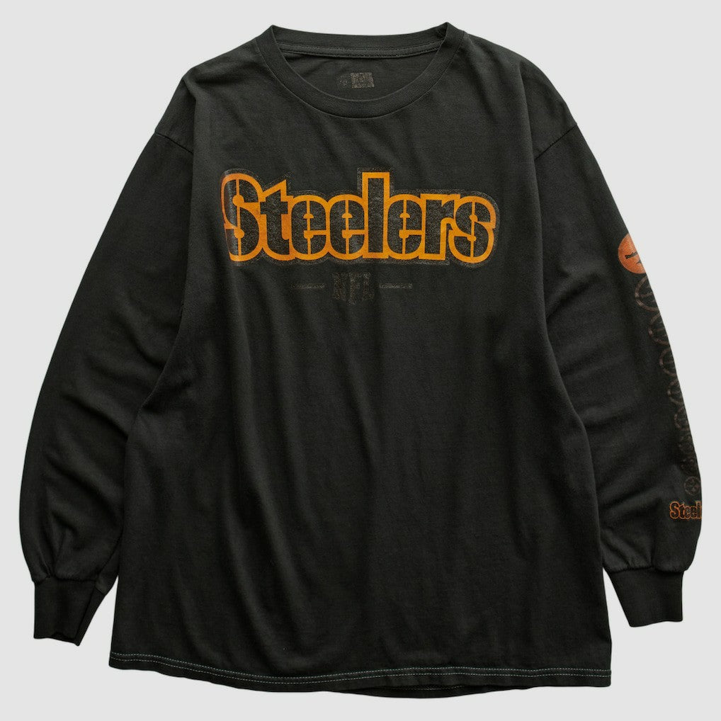 Pittsburgh Steelers NFL 2000s Long Sleeve T-shirt - Black Vintage cheap