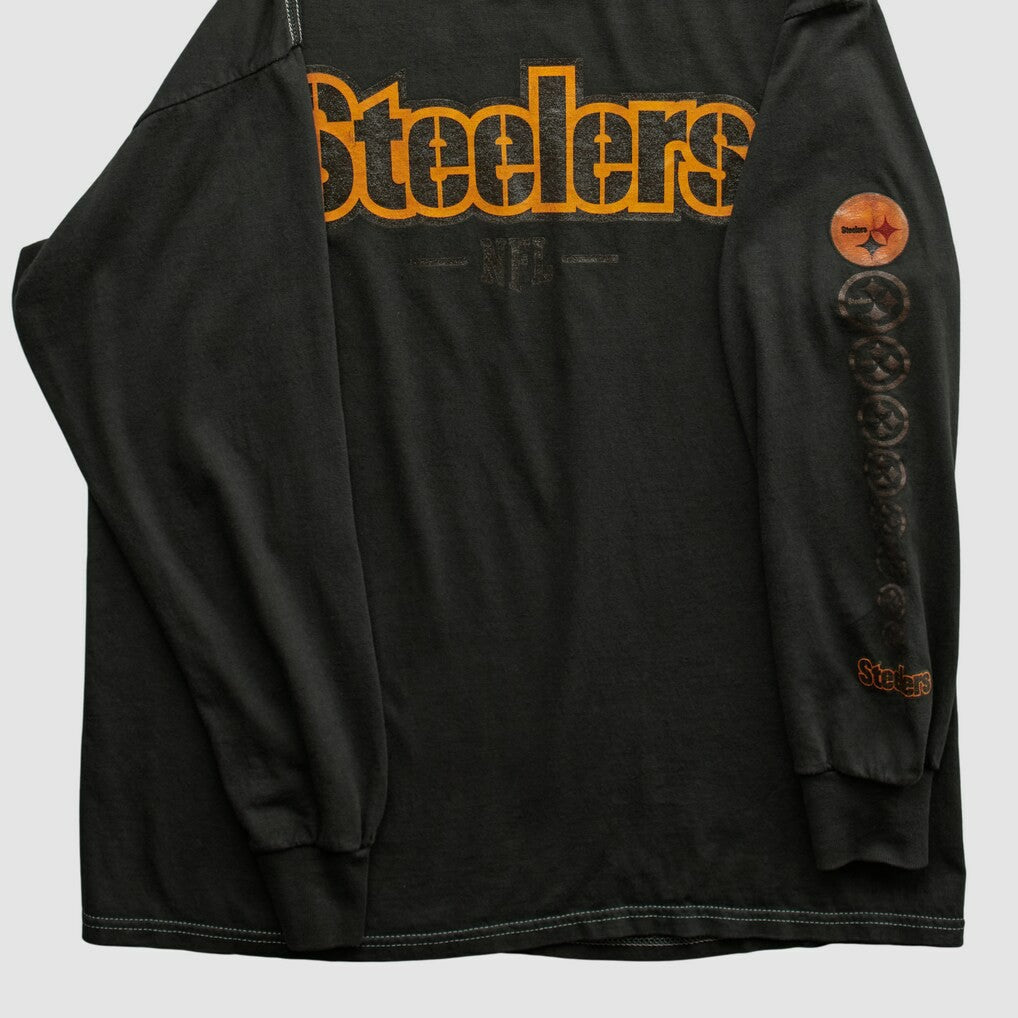 Pittsburgh Steelers NFL 2000s Long Sleeve T-shirt - Black Vintage cheap