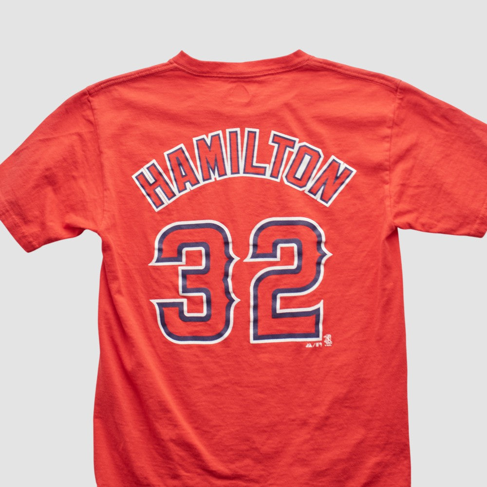 Los Angeles Angels Majestic 2000s T-shirt - Red Vintage