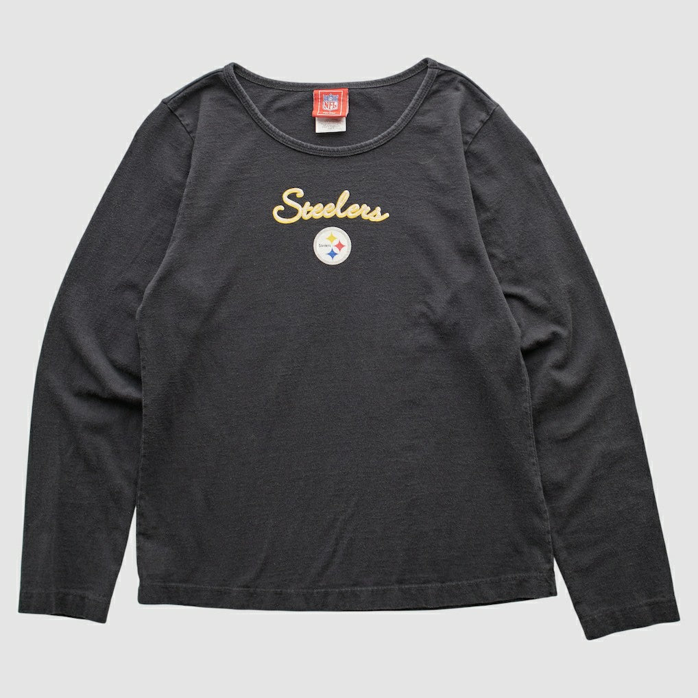 Pittsburgh Steelers NFL 2000s Long Sleeve T-shirt - Black Vintage outlet