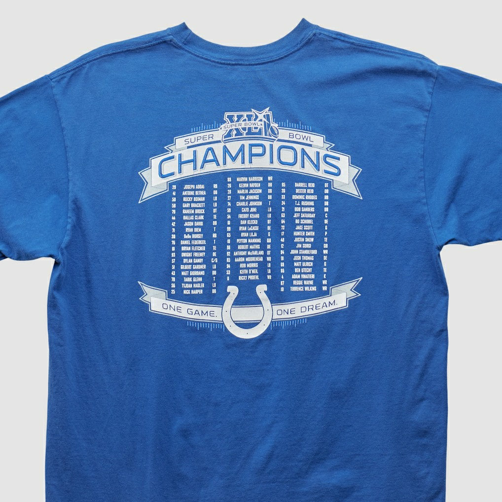 Indianapolis Colts Reebok 2007 T-shirt - Blue Vintage sale