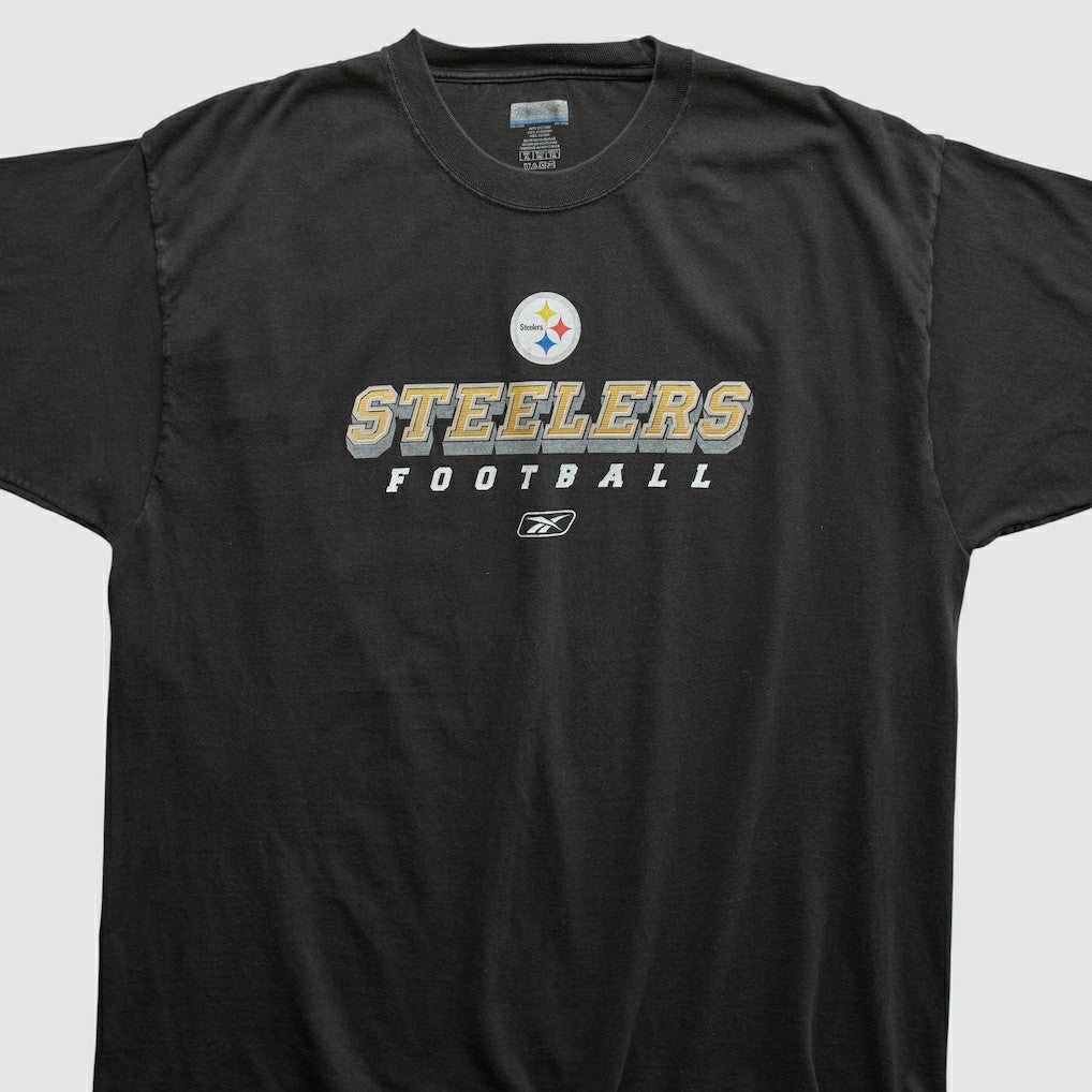 Pittsburgh Steelers Reebok 2000s T-shirt - Black Vintage cheap