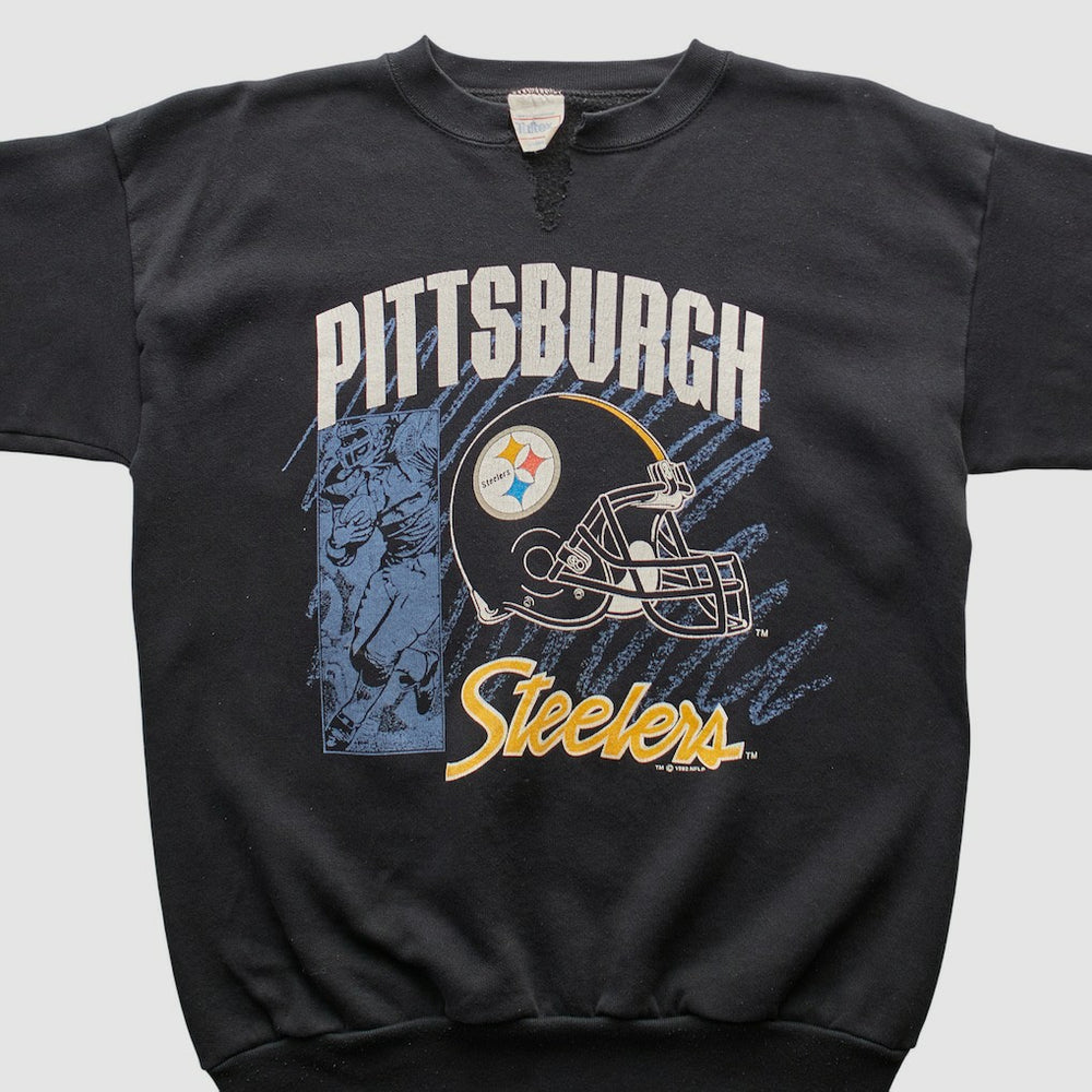 Pittsburgh Steelers Tultex 1992 Pullover Sweatshirt - Black Vintage online