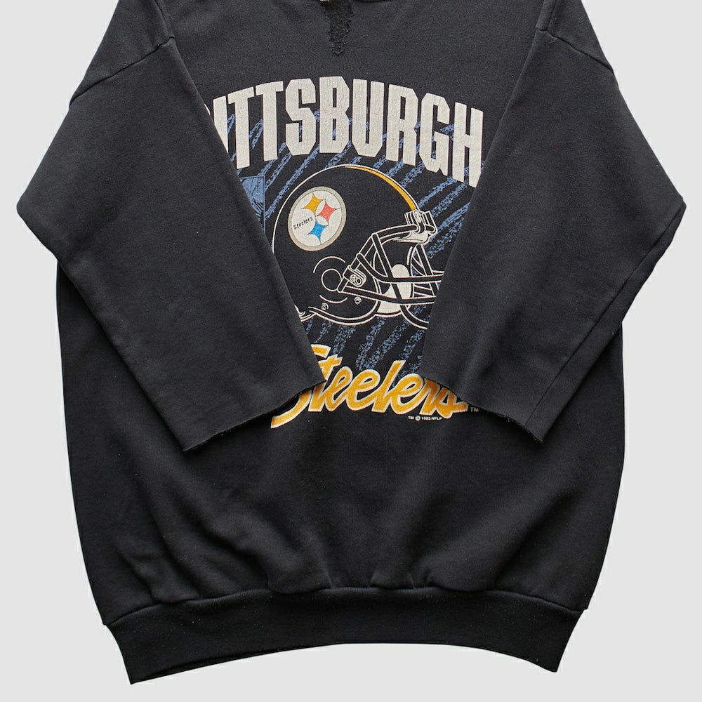 Pittsburgh Steelers Tultex 1992 Pullover Sweatshirt - Black Vintage online