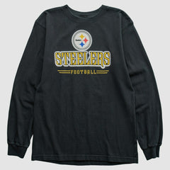 Pittsburgh Steelers Reebok 2000s Long Sleeve T-shirt - Black Vintage sale