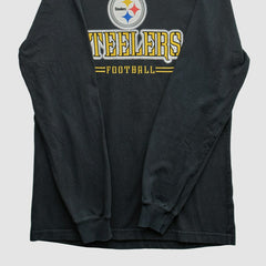 Pittsburgh Steelers Reebok 2000s Long Sleeve T-shirt - Black Vintage sale