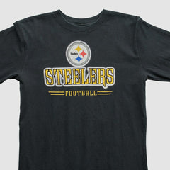 Pittsburgh Steelers Reebok 2000s Long Sleeve T-shirt - Black Vintage sale