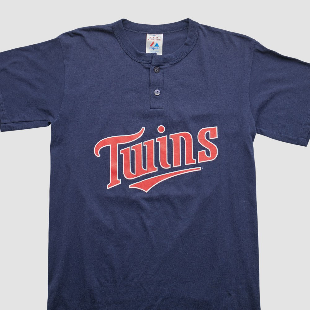 Minnesota Twins Majestic 2000s T-shirt - Navy Vintage