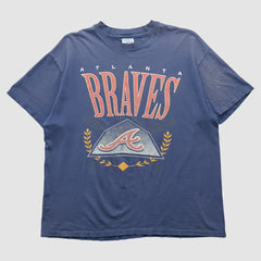 Atlanta Braves Hanes 90s T-shirt - Navy Vintage