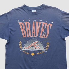 Atlanta Braves Hanes 90s T-shirt - Navy Vintage