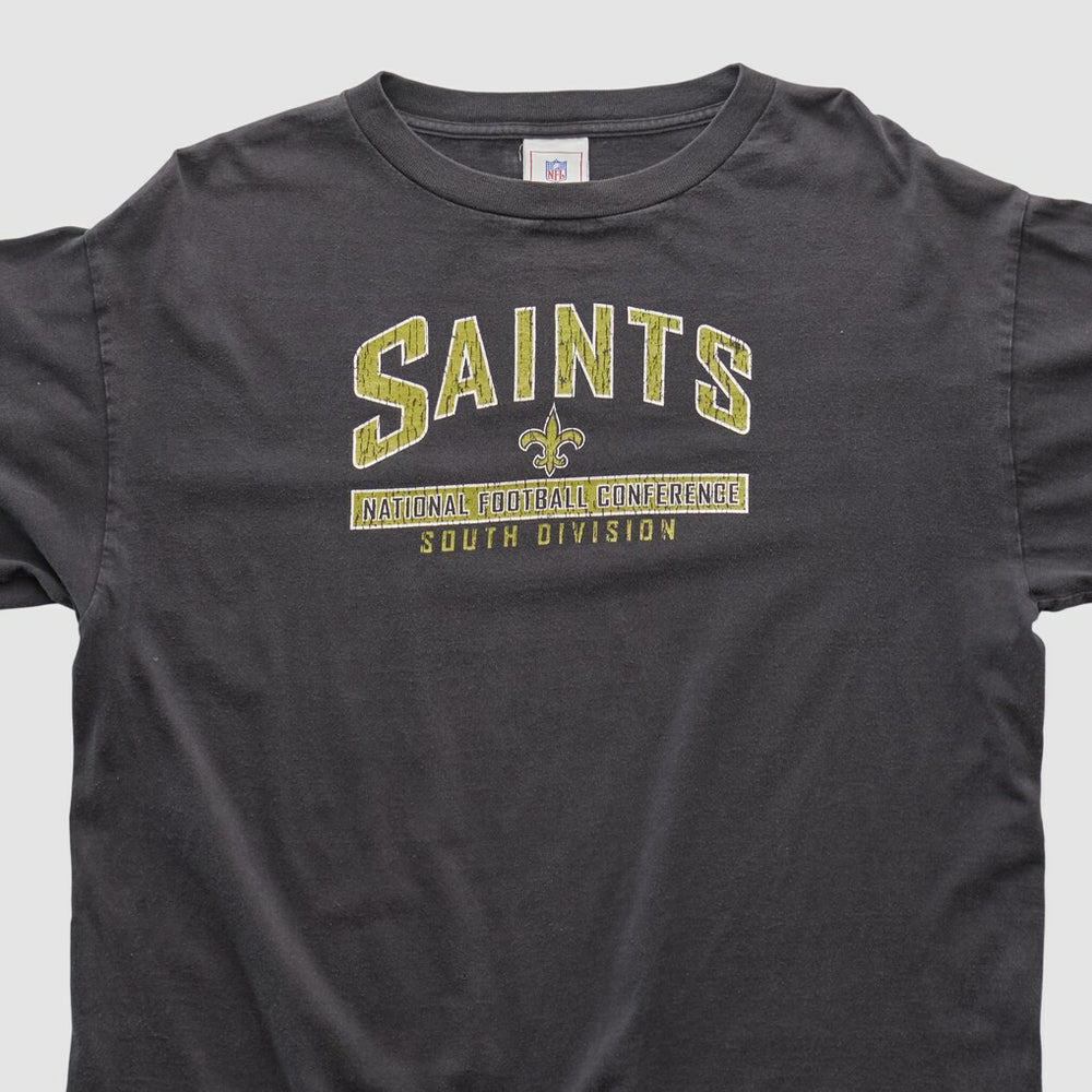 New Orleans Saints NFL 2000s Long Sleeve T-shirt - Charcoal Vintage sale