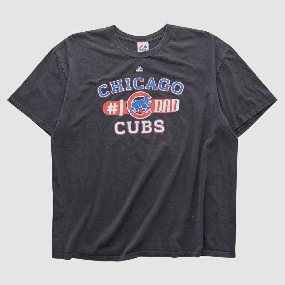 Chicago Cubs Majestic 2010s T-shirt - Black Vintage