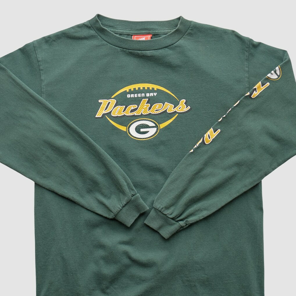 Green Bay Packers NFL 2000s Long Sleeve T-shirt - Green Vintage cheap