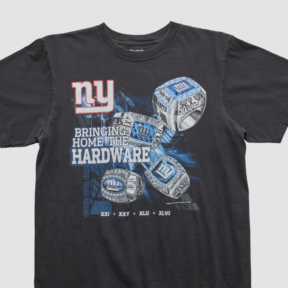 New York Giants Reebok 2011 T-shirt - Black Vintage on sale