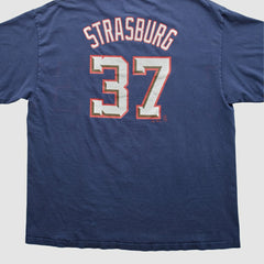 Washington Nationals Majestic 2010s T-shirt - Navy Vintage