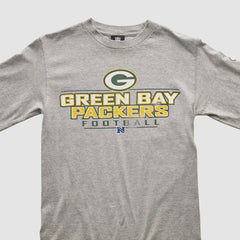 Green Bay Packers NFL 2010s Long Sleeve T-shirt - Heather Gray Vintage discount