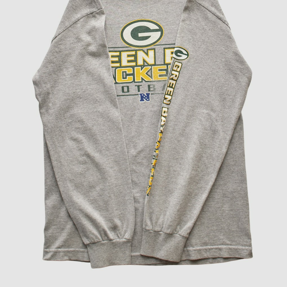 Green Bay Packers NFL 2010s Long Sleeve T-shirt - Heather Gray Vintage discount