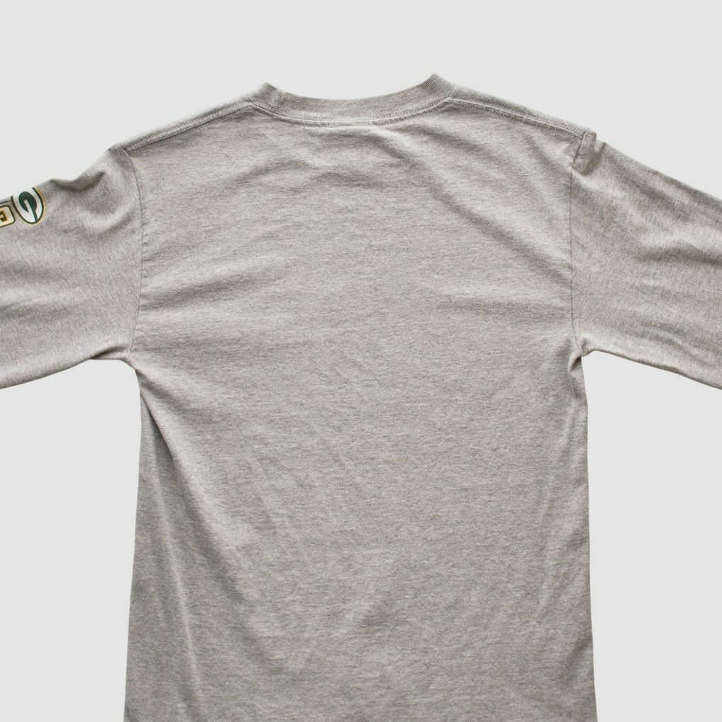 Green Bay Packers NFL 2010s Long Sleeve T-shirt - Heather Gray Vintage discount