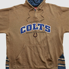 Indianapolis Colts NFL 2000s Hooded Pullover Sweatshirt - Tan Vintage sale