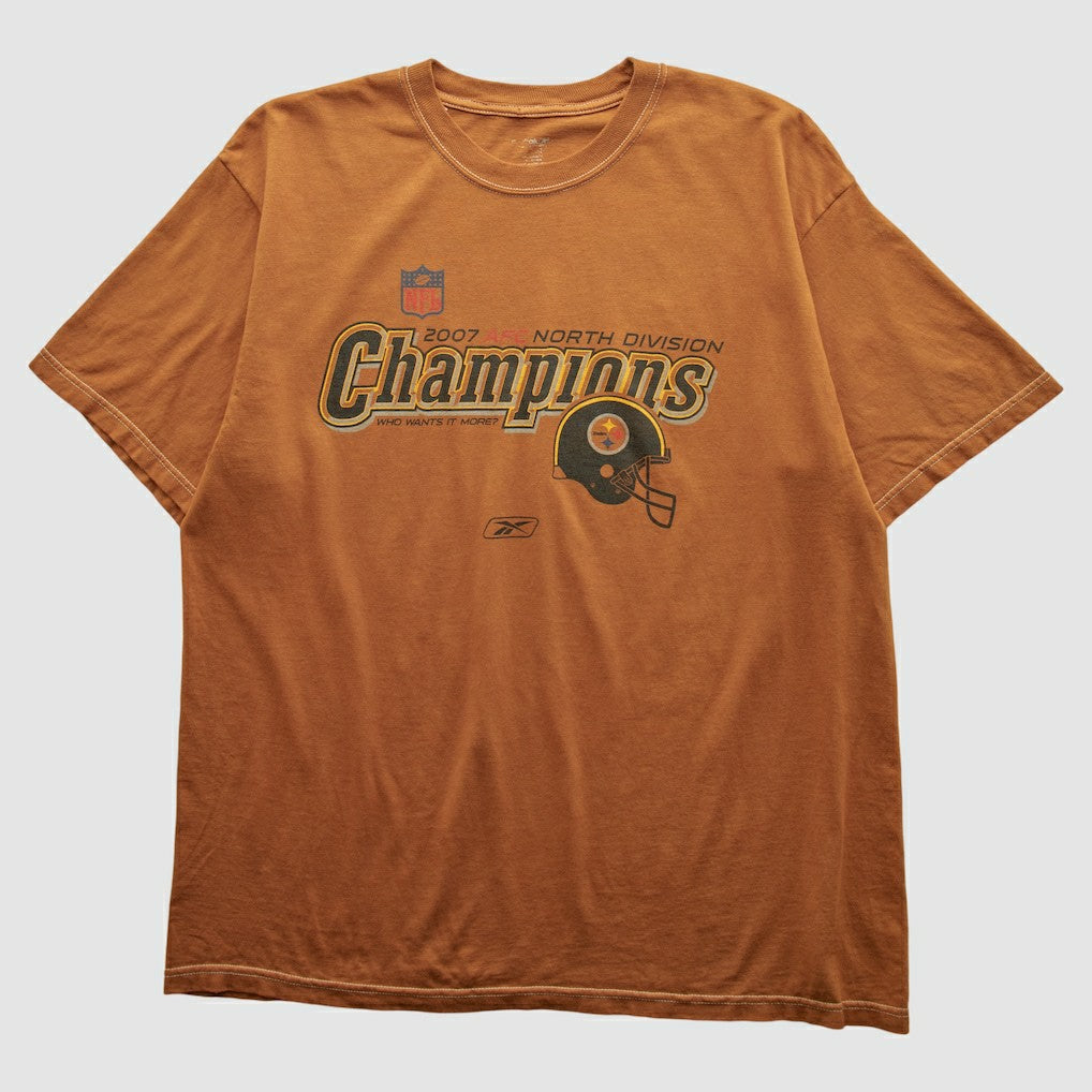 Pittsburgh Steelers Reebok 2007 T-shirt - Orange Vintage discount