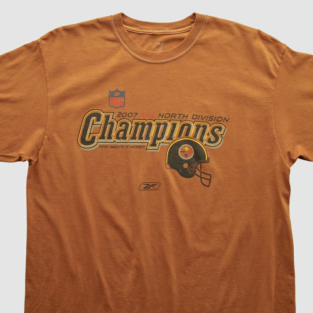 Pittsburgh Steelers Reebok 2007 T-shirt - Orange Vintage discount