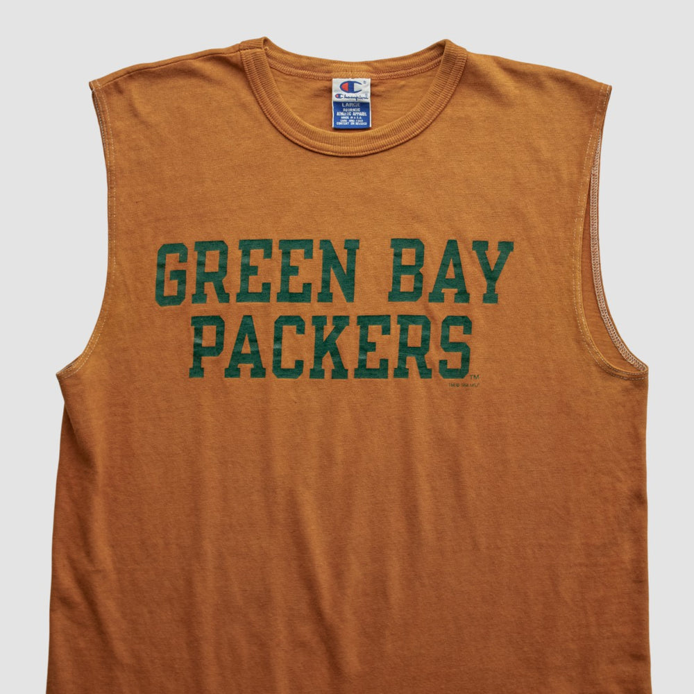 Green Bay Packers Champion 90s Tank - Brown Vintage on sale