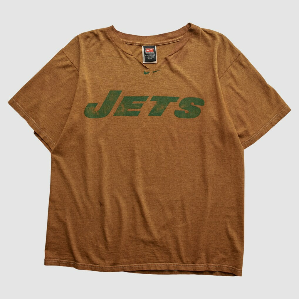 New York Jets 2000s T-shirt - Brown Vintage for sale