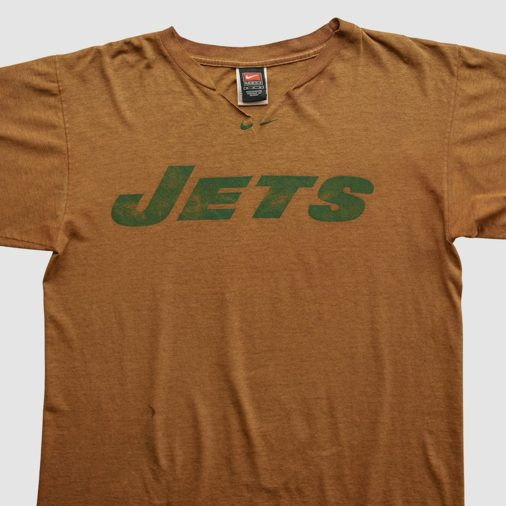 New York Jets 2000s T-shirt - Brown Vintage for sale