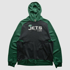 New York Jets Reebok 2010s Hooded Pullover Sweatshirt - Black Vintage sale