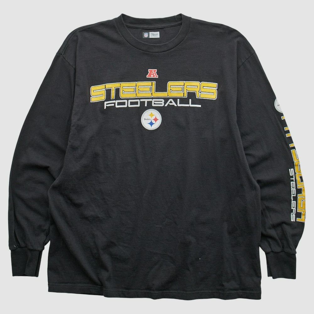 Pittsburgh Steelers NFL 2010s Long Sleeve T-shirt - Black Vintage discount