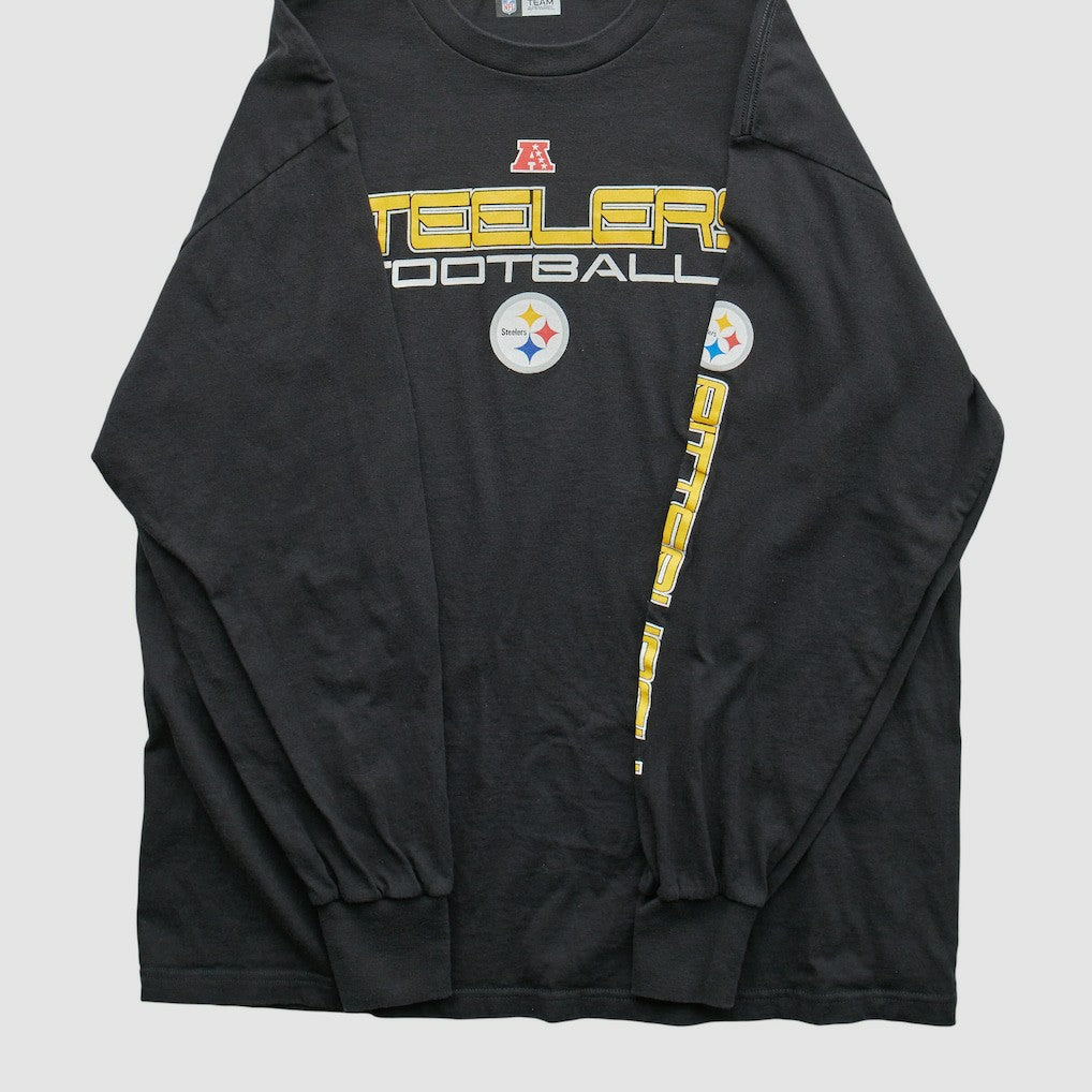 Pittsburgh Steelers NFL 2010s Long Sleeve T-shirt - Black Vintage discount