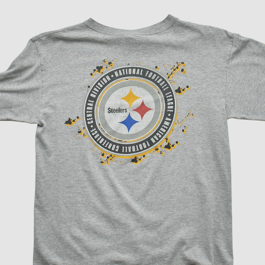 Pittsburgh Steelers Starter 90s Long Sleeve T-shirt - Heather Gray Vintage outlet