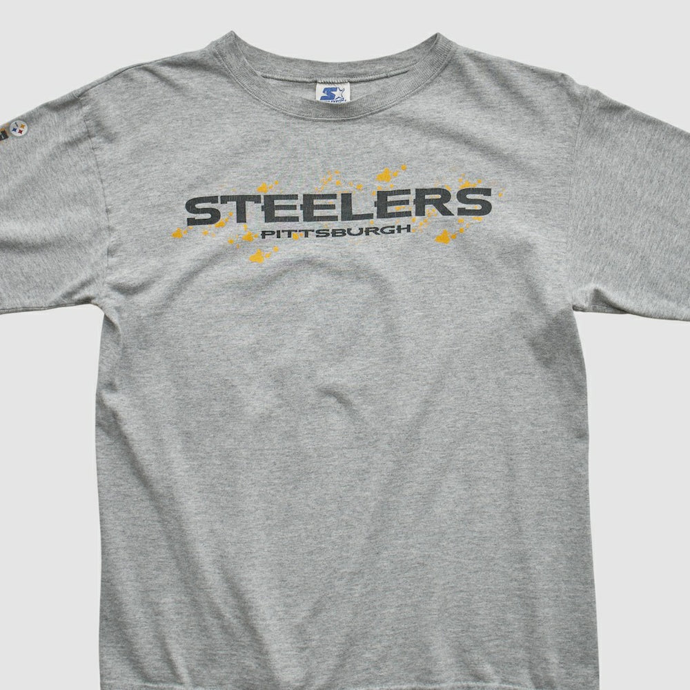 Pittsburgh Steelers Starter 90s Long Sleeve T-shirt - Heather Gray Vintage outlet