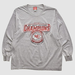Kansas City Chiefs NFL 2003 Long Sleeve T-shirt - Heather Gray Vintage discount