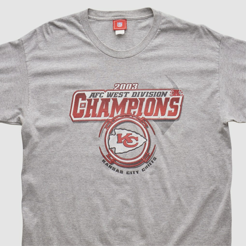 Kansas City Chiefs NFL 2003 Long Sleeve T-shirt - Heather Gray Vintage discount