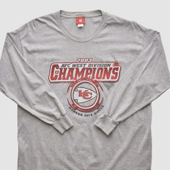 Kansas City Chiefs NFL 2003 Long Sleeve T-shirt - Heather Gray Vintage discount