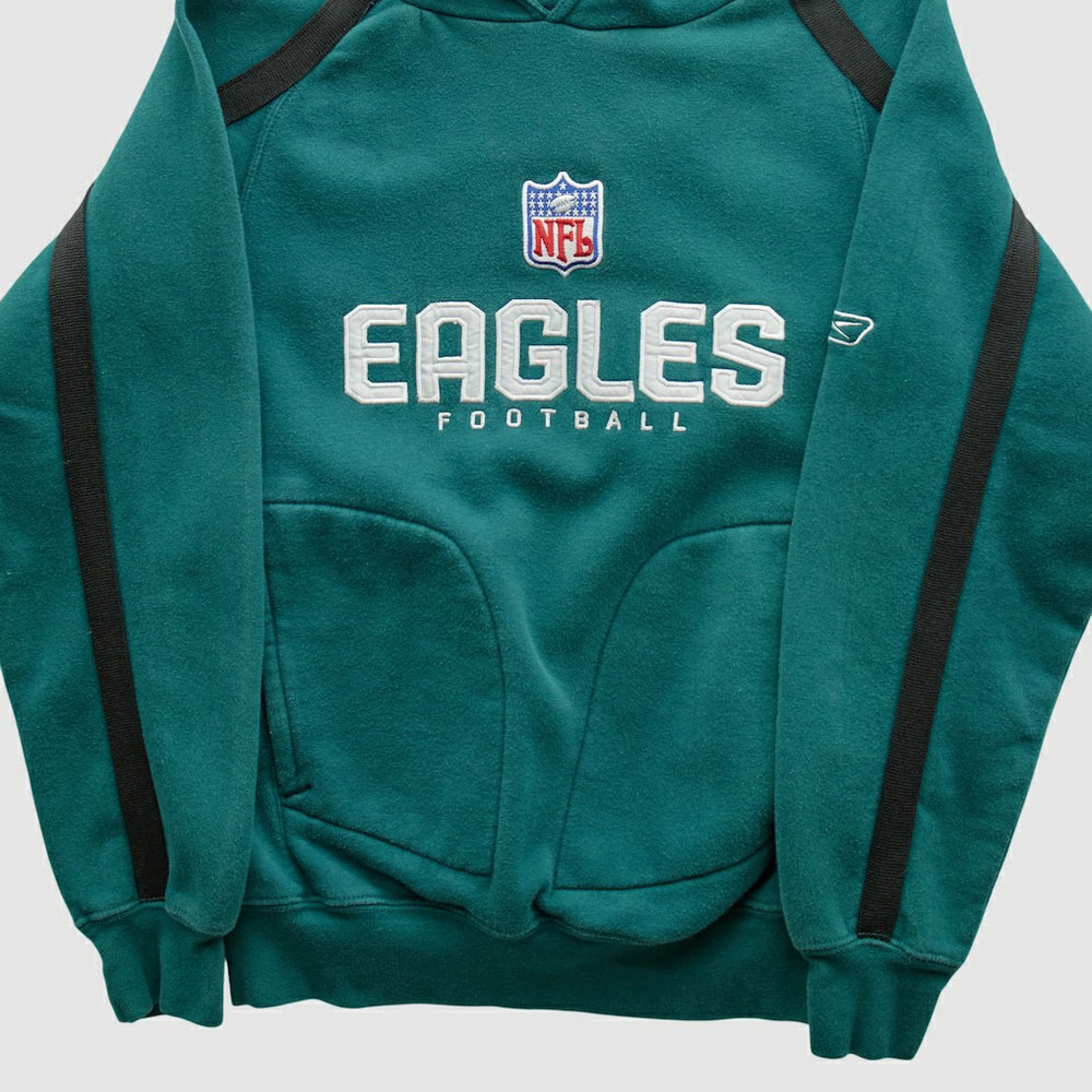 Philadelphia Eagles Reebok 2000s Hooded Pullover Sweatshirt - Teal Vintage online