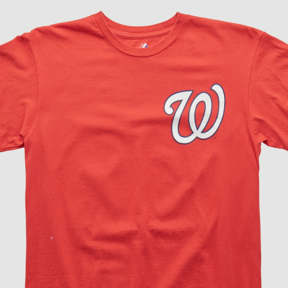 Washington Nationals Majestic 2000s T-shirt - Red Vintage