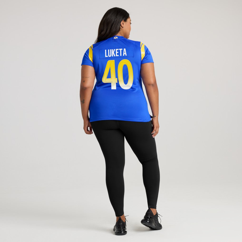 Jesse Luketa Los Angeles Rams Women's Team Game Jersey - Royal | Nike online
