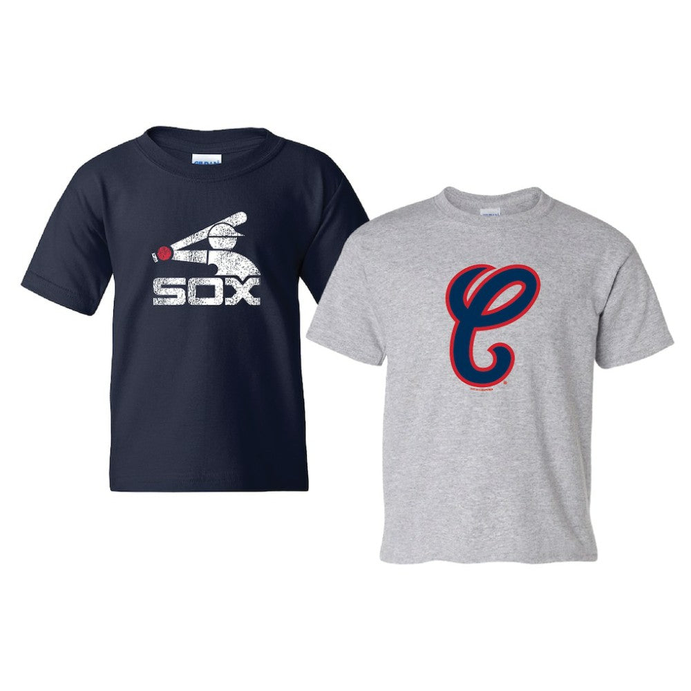 Chicago White Sox Soft as a Grape Youth  Cooperstown 2-Pack T-Shirt Set - Navy/Gray