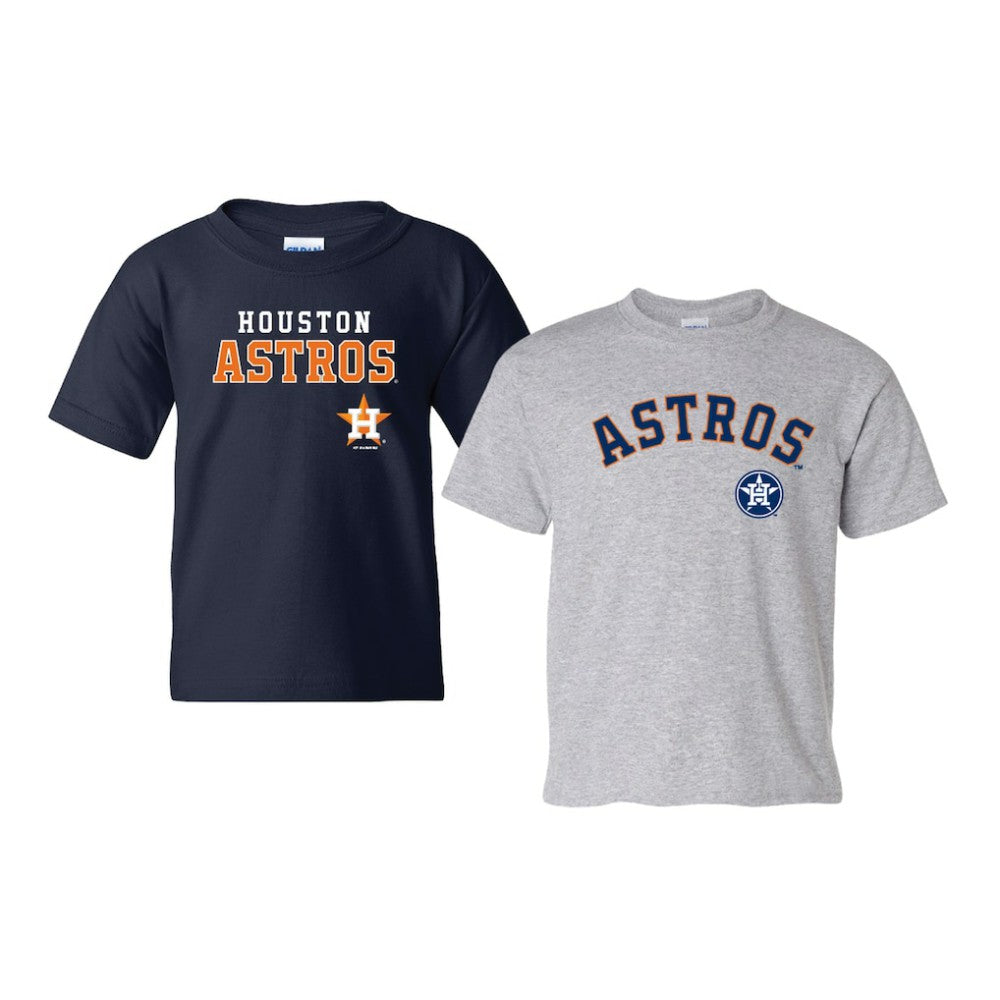 Houston Astros Soft as a Grape Youth 2-Pack Logo T-Shirt Set - Navy/Gray