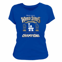 Los Angeles Dodgers Tiny Turnip Women's 2025 World Series Champions T-Shirt - Royal
