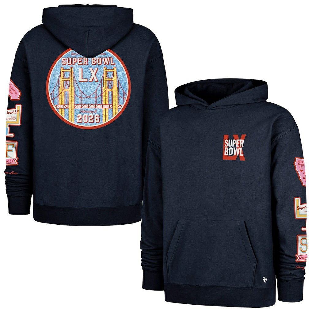 Stoney Clover Lane x '47 Women's Super Bowl LX Patches Foundation Hoodie - Black outlet