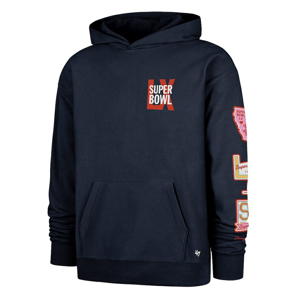 Stoney Clover Lane x '47 Women's Super Bowl LX Patches Foundation Hoodie - Black outlet