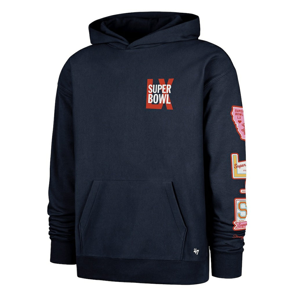 Stoney Clover Lane x '47 Women's Super Bowl LX Patches Foundation Hoodie - Black outlet